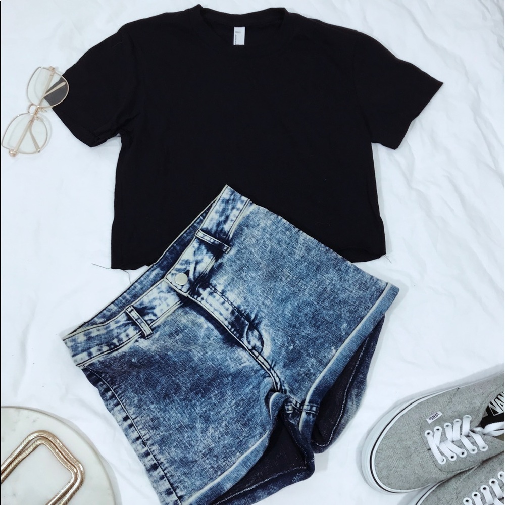 Black American Apparel Crop Top
